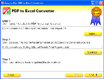 Image 0 for Easy-to-Use PDF to Excel …