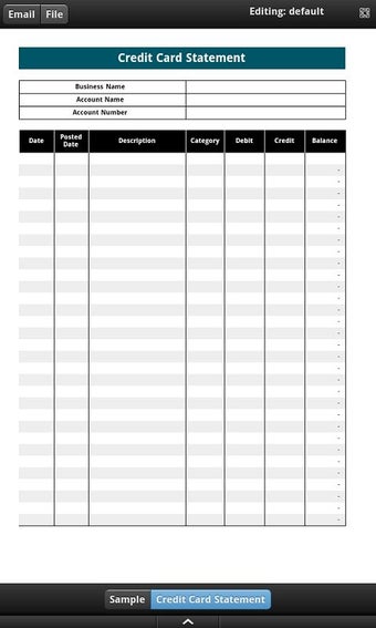 Imagen 1 para Credit Card Statement