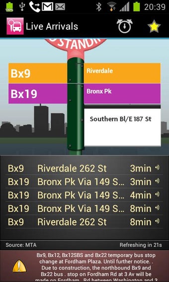 Imagen 1 para NYC Bus Checker - Live Ti…
