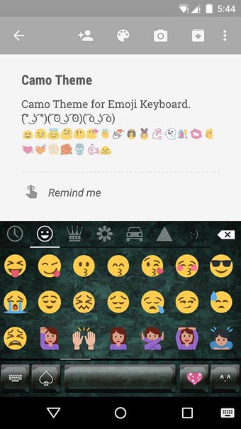 Imagen 2 para Camo Emoji Keyboard Theme