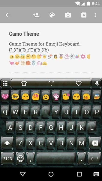 Image 2 for Camo Emoji Keyboard Theme