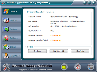 Imagen 0 para DirectX Happy Uninstall x…