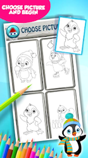 Image 1 for Penguin Coloring Book