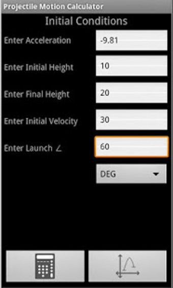 Image 3 for Projectile Motion Calcula…