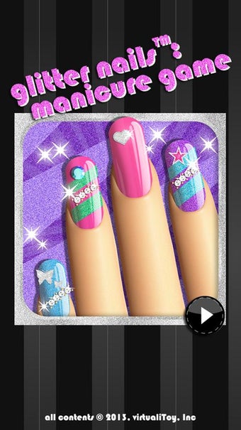 Imagen 1 para Glitter Nails: Makeup Gam…