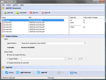 Image 0 for A-PDF Page Size Split