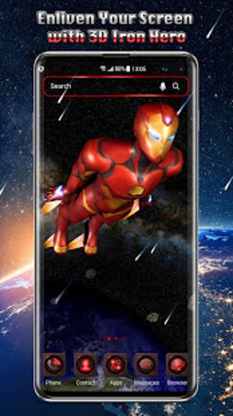 Image 1 for 3D Iron Hero Live Wallpap…