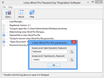 Image 0 for Lotus Word Pro Password