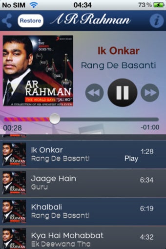 Image 0 for A. R. Rahman Hits