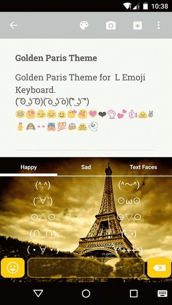 Image 2 for Golden Paris Emoji Keyboa…