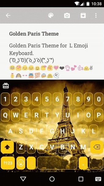 Image 1 for Golden Paris Emoji Keyboa…