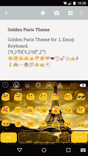 Image 0 for Golden Paris Emoji Keyboa…