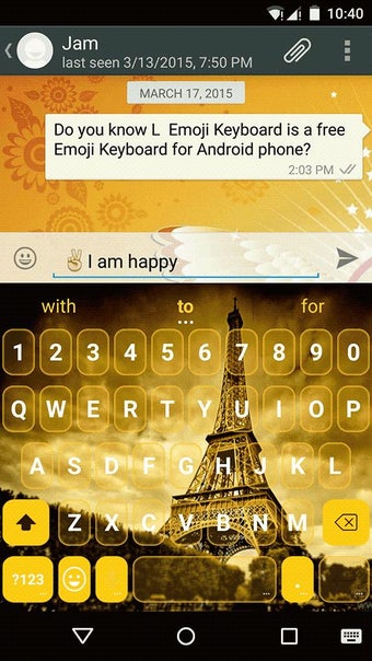 Image 3 for Golden Paris Emoji Keyboa…
