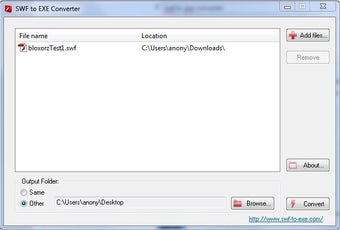 Image 0 for Free SWF to EXE Converter