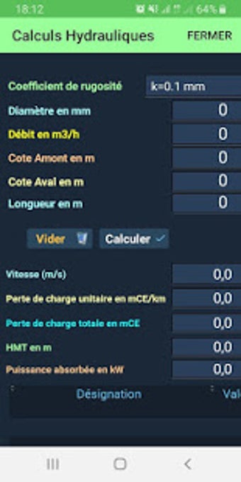 Image 1 for Calculs hydrauliques