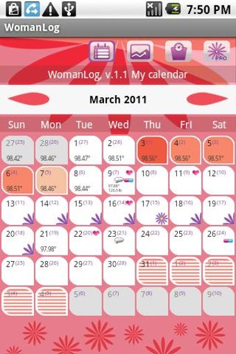 Image 1 for WomanLog Calendar