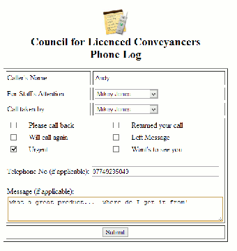 Image 0 for Online Telephone Pad Mess…