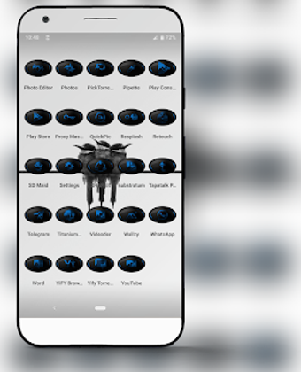 Imagen 0 para Oval Blue Chrome Icons Pa…