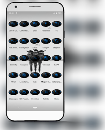 Imagen 1 para Oval Blue Chrome Icons Pa…
