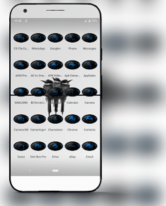 Imagen 2 para Oval Blue Chrome Icons Pa…