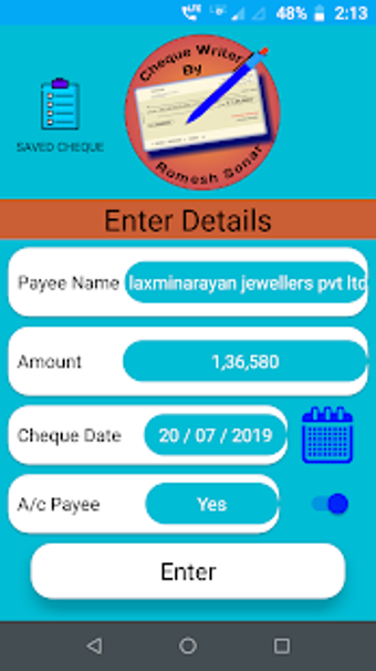 Image 2 for Cheque Writer