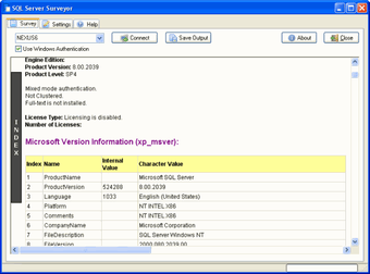 Image 0 for SQL Server Surveyor