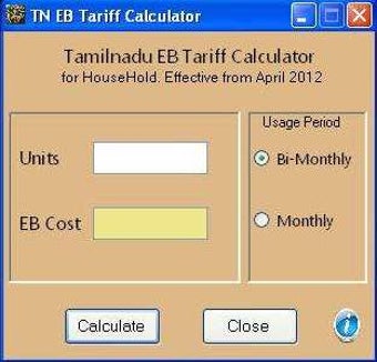 Image 0 for TNEB Tariff 2013 Calculat…