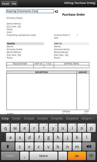 Imagen 0 para Purchase Order