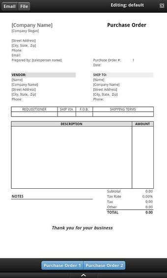 Imagen 1 para Purchase Order