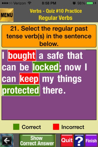 Image 0 for easyLearn Verbs in Englis…