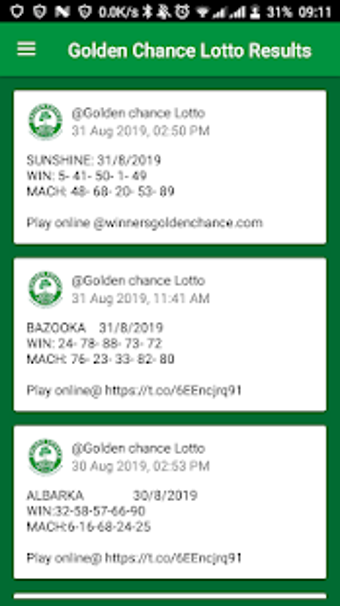 Imagen 2 para Golden Chance Lotto Resul…