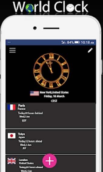 Image 0 for World clock widget and we…