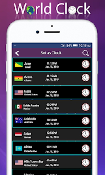 Imagen 0 para World clock widget and we…