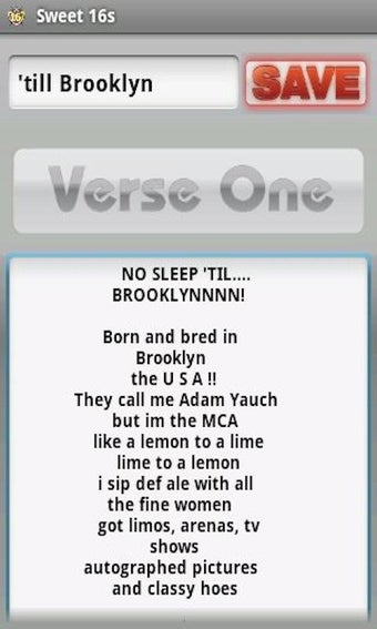 Image 0 for Sweet 16s songwriting app