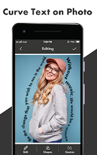 Imagen 1 para Curve Text - Swipe to Typ…