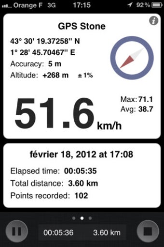 Image 0 for GPS Stone GPX Trip Record…