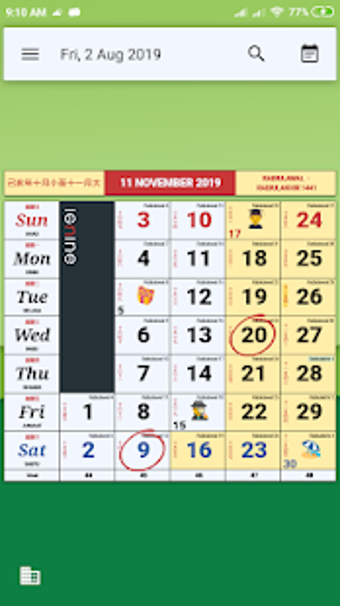 Image 2 for Monthly Calendar & Holida…