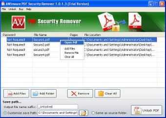 Imagen 0 para AWinware PDF Security Rem…