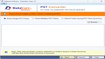 Image 0 for DataVare PST to TGZ Conve…
