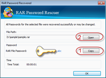 Imagen 2 para Daossoft RAR Password Res…