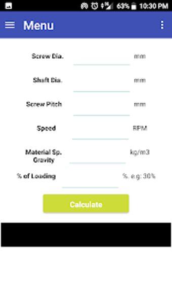 Image 1 for Screw Conveyor Calcultor