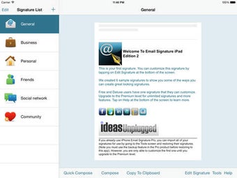 Image 0 for Email Signature iPad Edit…