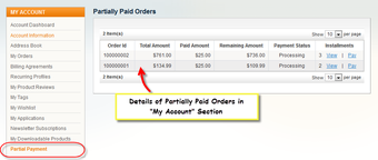 Imagen 6 para Magento Partial Payment