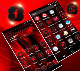 Imagen 0 para Dark Red Launcher Theme