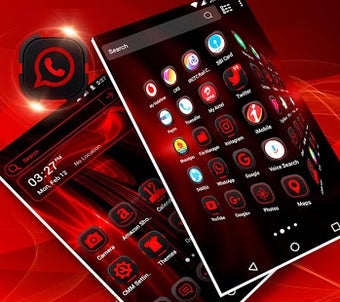 Imagen 2 para Dark Red Launcher Theme