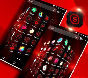 Imagen 3 para Dark Red Launcher Theme