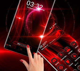 Imagen 1 para Dark Red Launcher Theme