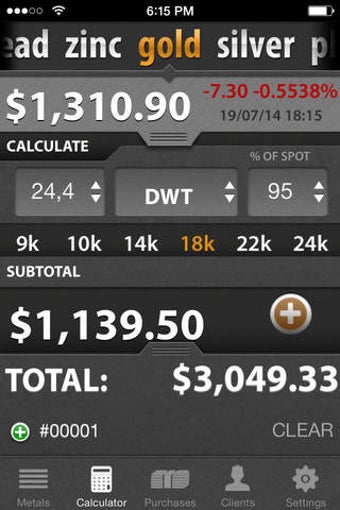 Imagen 0 para Precious Metal Calculator…