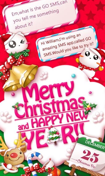 Image 2 for GO SMS CHRISTMAS CAT THEM…
