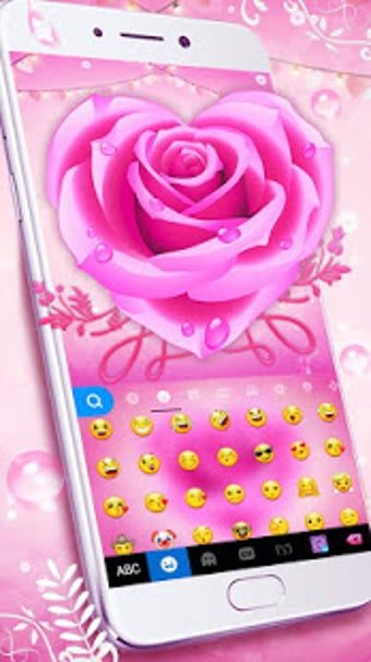 Imagen 2 para Pink Rose Keyboard Theme